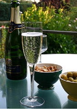 Champagne Flute and Bottle